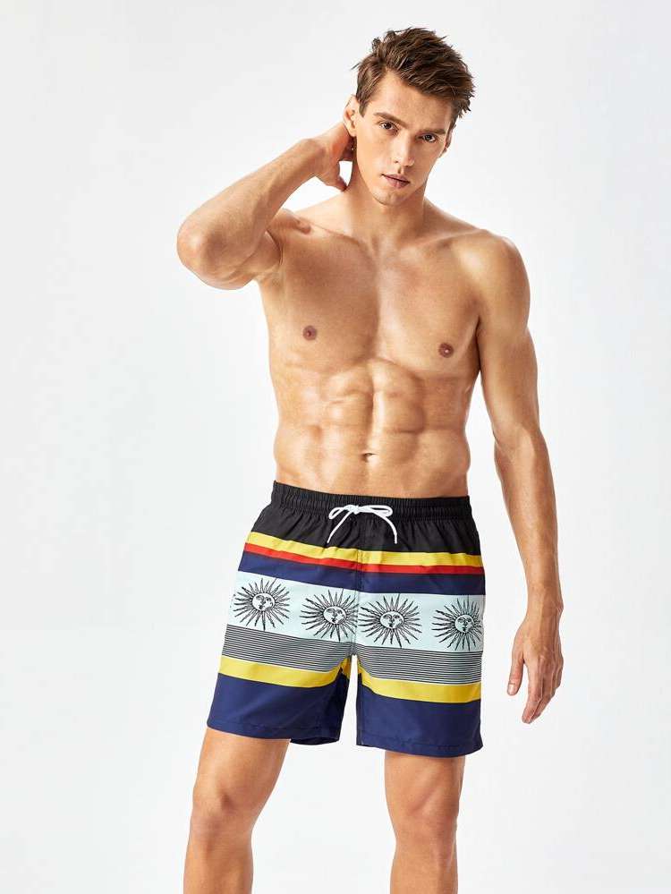  Colorblock Vacation Men Clothing 4288