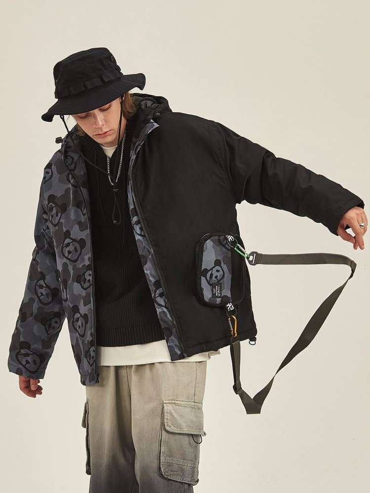 Hooded  Oversized Men Clothing 7399