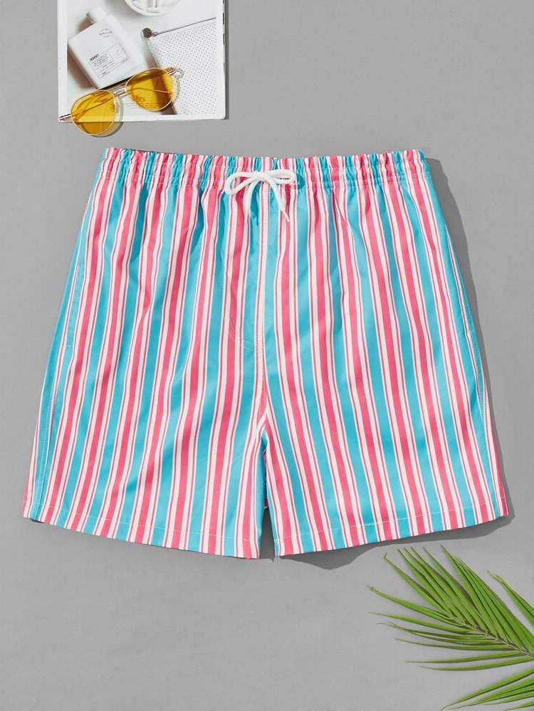   Striped Men Swimwear 578