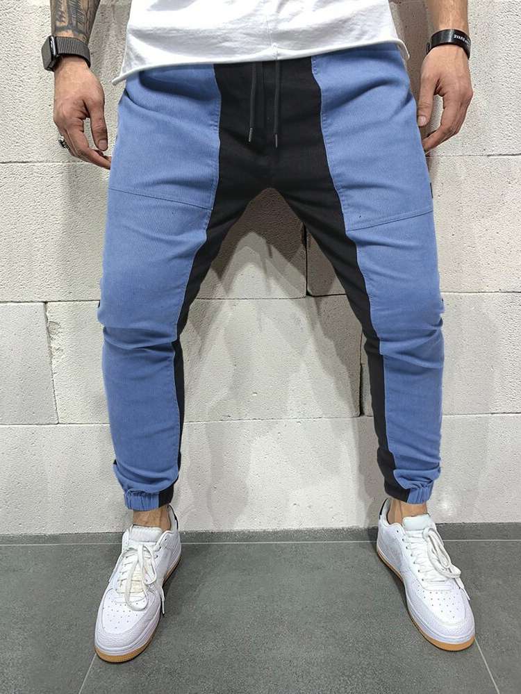 Cropped Drawstring  Men Pants 995