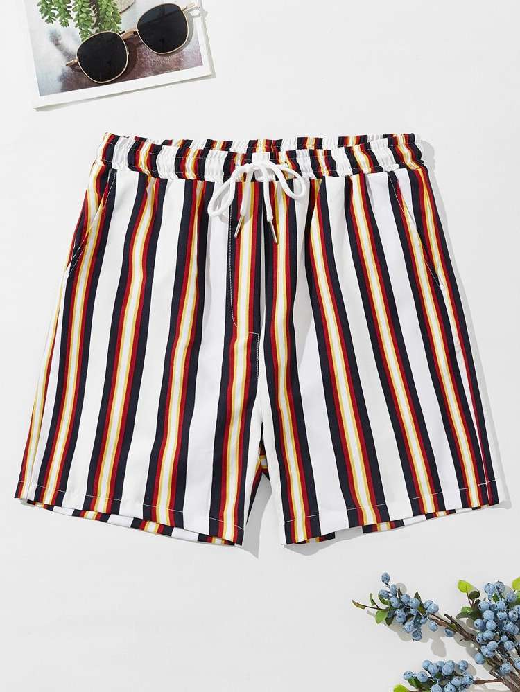  Multicolor Drawstring Men Beach Shorts 433