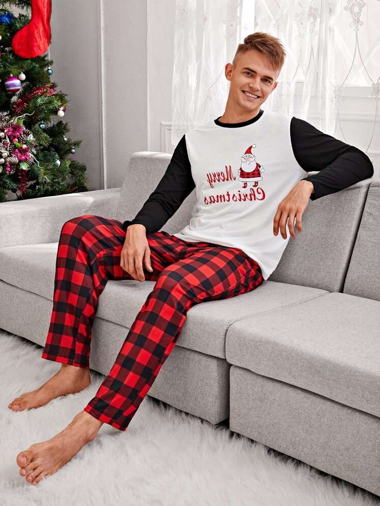 Contrast Binding  Casual Men Loungewear Sets 834