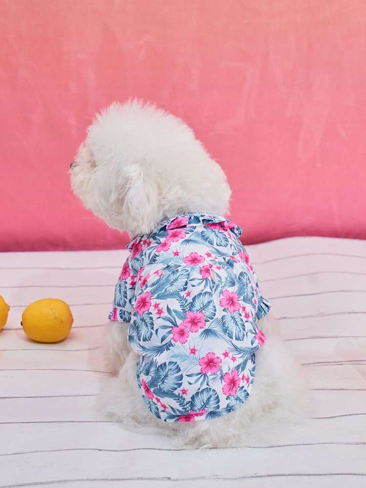 Floral Multicolor Pet Tops 860