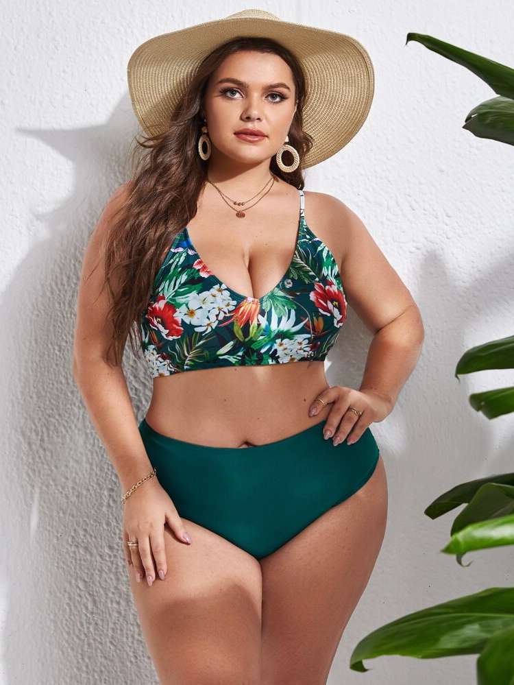  Criss Cross Boho Spaghetti Strap Plus Size Beachwear 2462