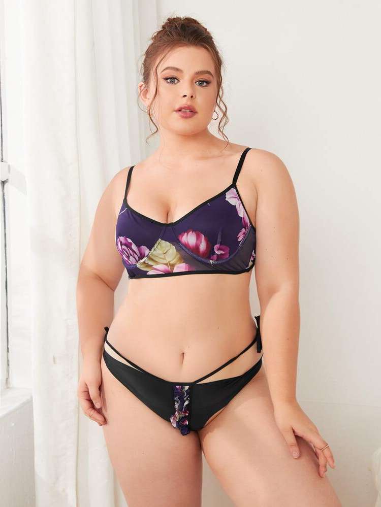  Multicolor Floral Sexy Underwear  Sleepwear 5214