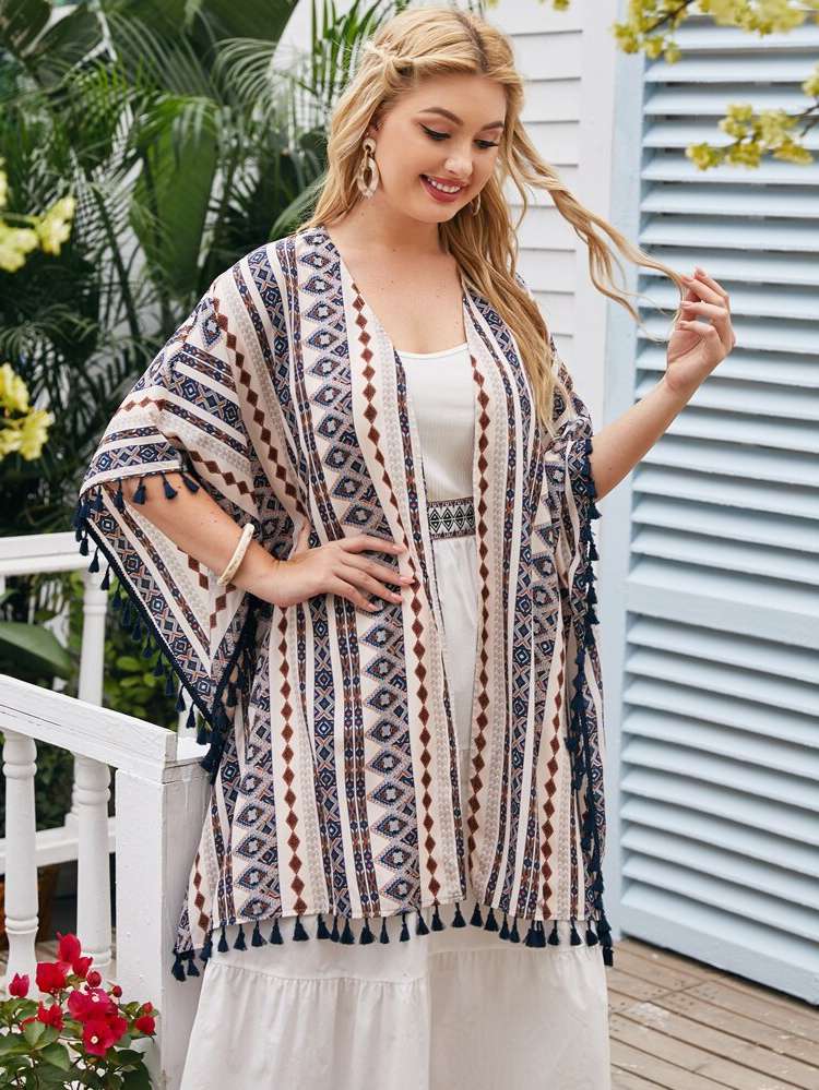  Short  Plus Size Kimonos 4752