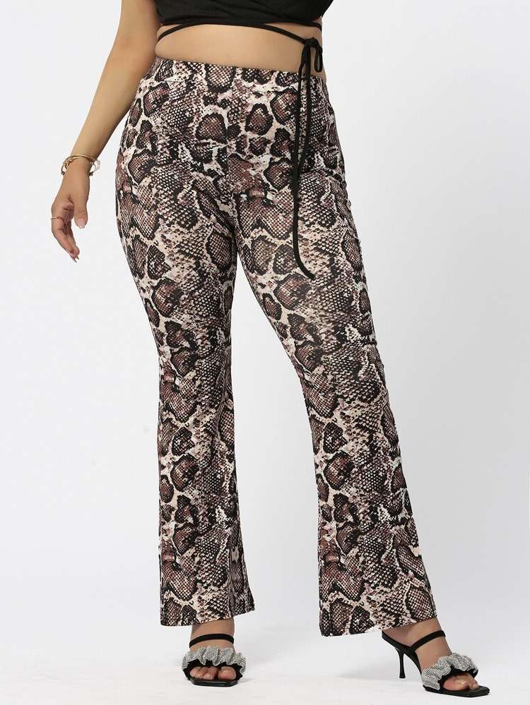  Multicolor Long Casual Plus Size Pants 340