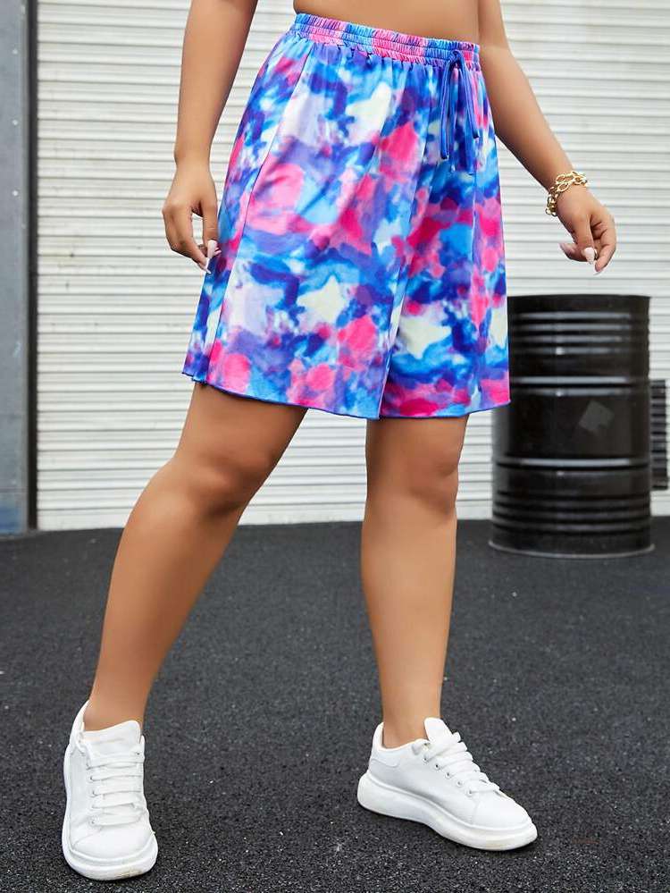  Multicolor Casual Plus Size Shorts 337