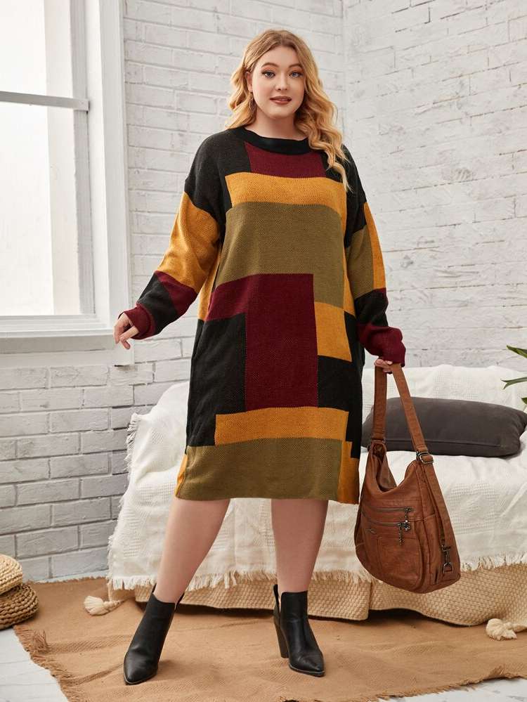  Regular Fit Long Plus Size Knitwear 4975