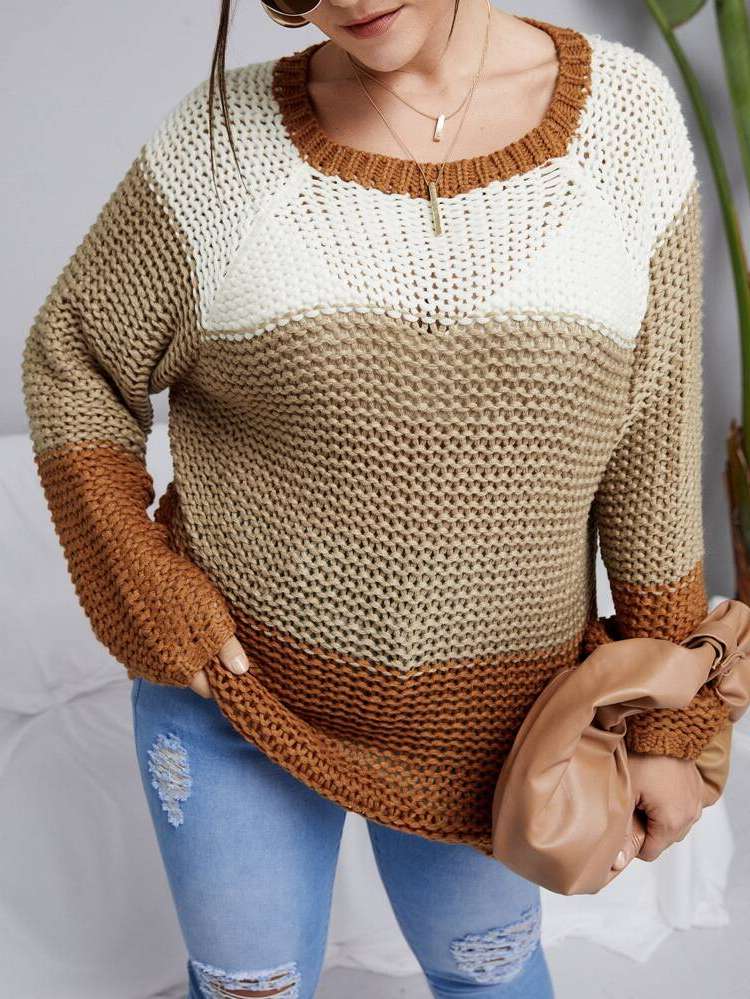  Regular Fit Casual Regular Plus Size Sweaters 888