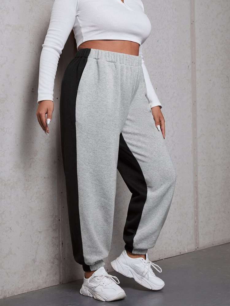 Regular Fit  Long Plus Size Sweatpants 8907