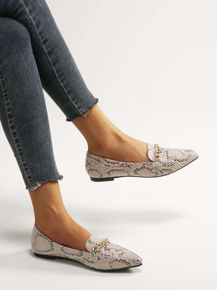 Snakeskin Print  Women Flats 7857