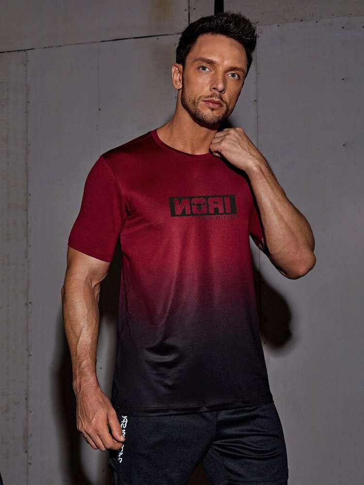  Regular Fit Ombre Men Active Tops 825