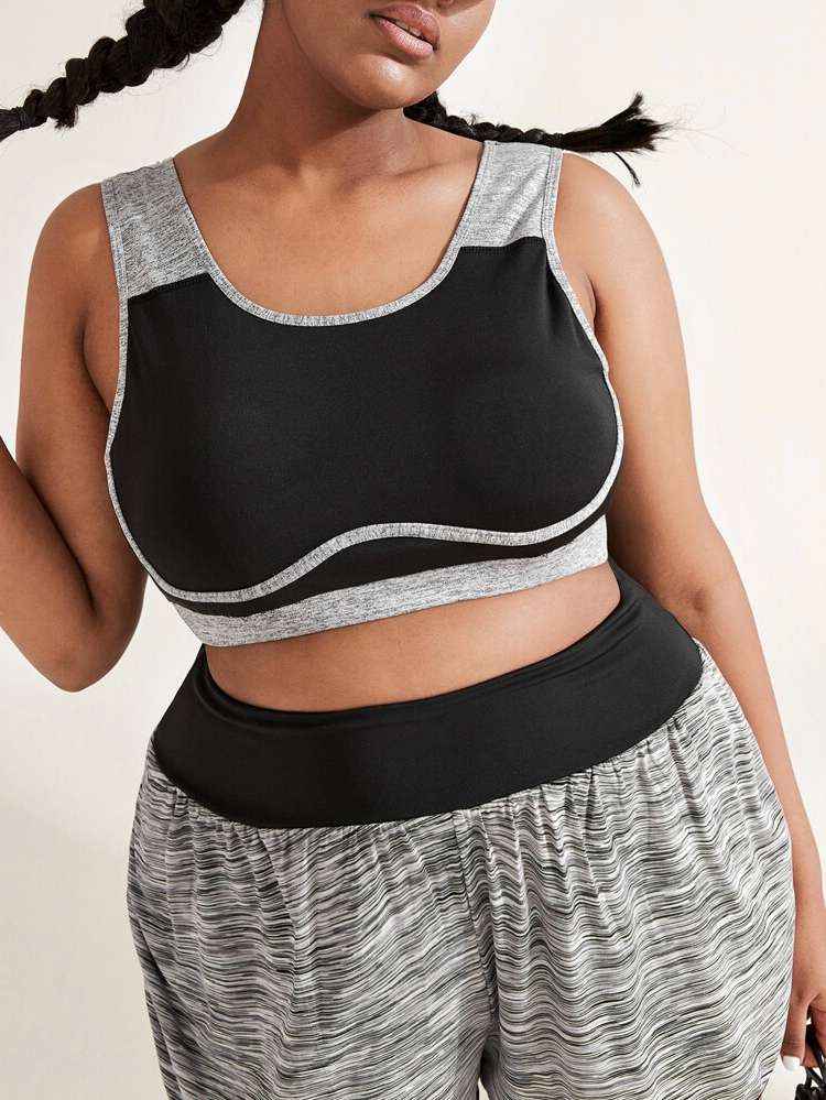 Sleeveless  Plus Size Sports Bras 1068