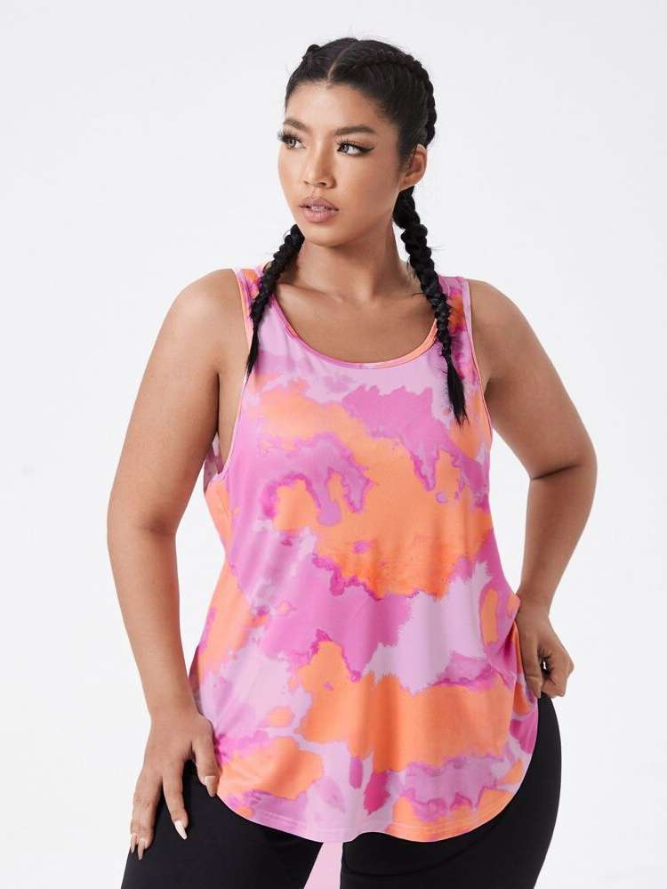  Regular Fit Plus Size Sports Tops 4847