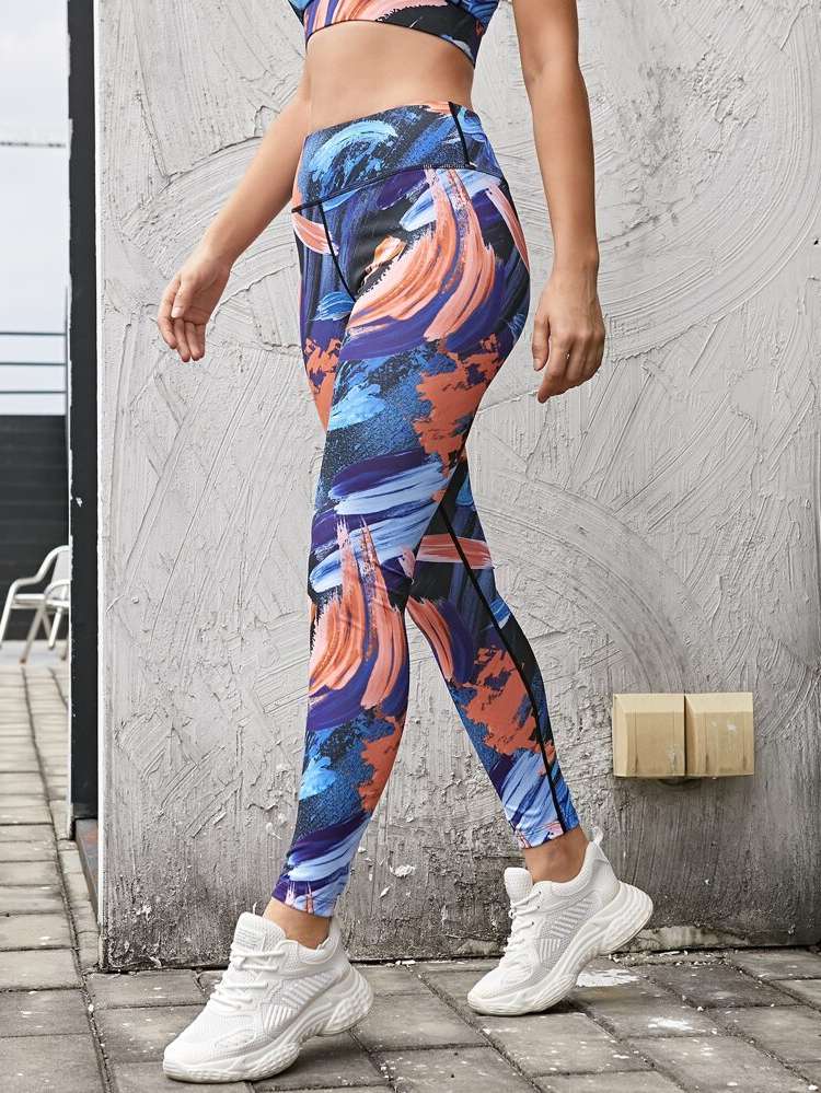  Contrast Binding Multicolor Women Activewear 1058