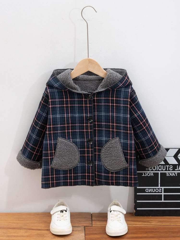  Long Sleeve Button Front Plaid Kids Clothing 3719