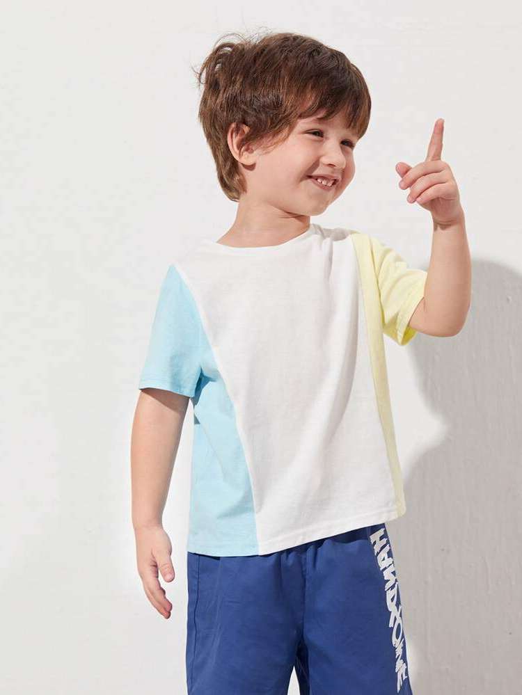  Round Neck Pocket Toddler Boy Two-piece Outfits 1234