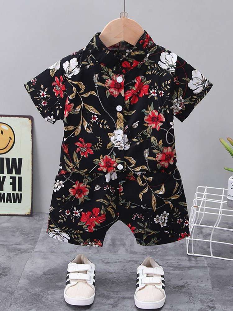  Regular Fit Floral Toddler Boys Clothing 4709