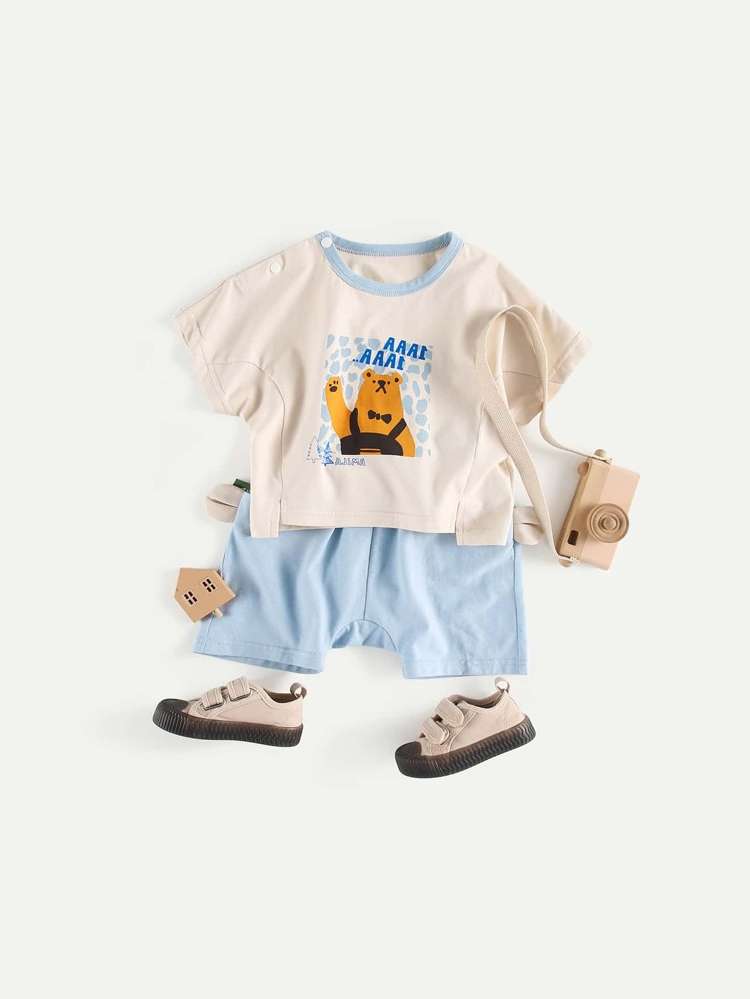   Short Sleeve Toddler Boy Two-piece Outfits 269