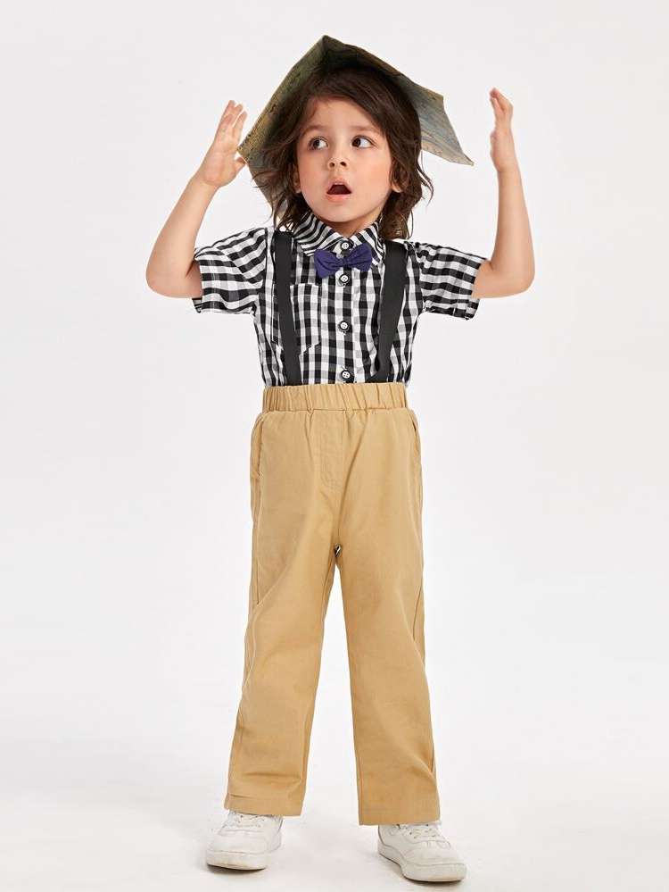  Bow Short Sleeve Regular Fit Kids Clothing 832