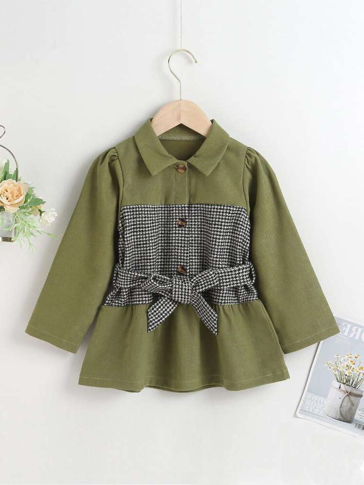  Collar Long Toddler Girl Blouses 1140