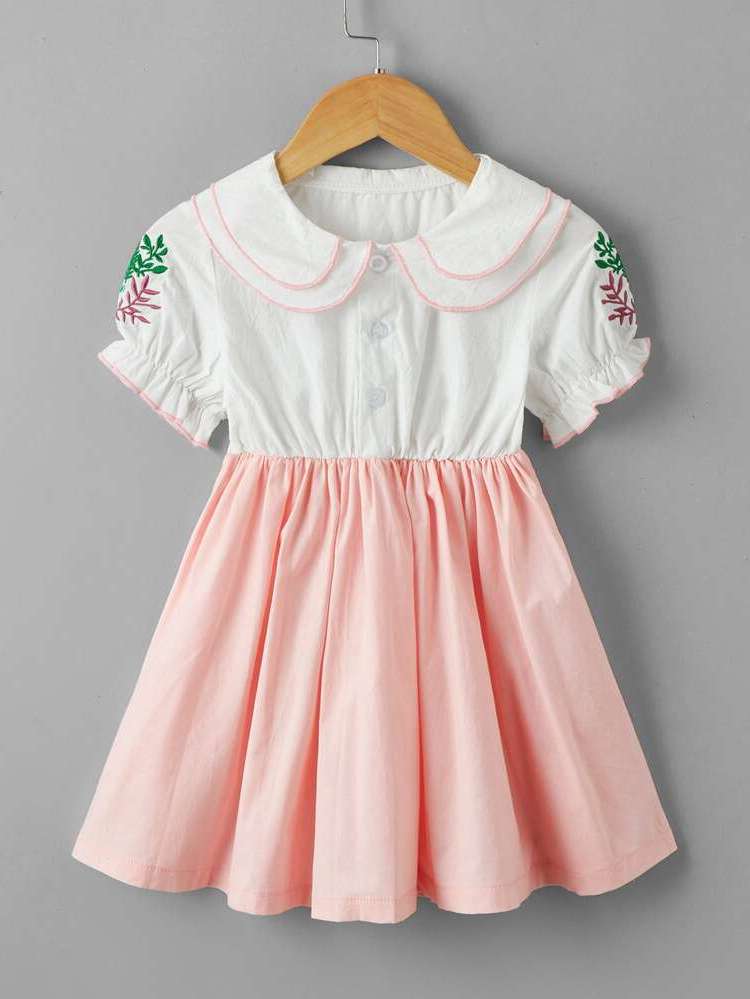 Regular Fit Multicolor Short Toddler Girl Dresses 879