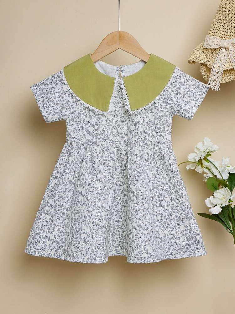  Plants Short Sleeve Short Toddler Girl Dresses 295