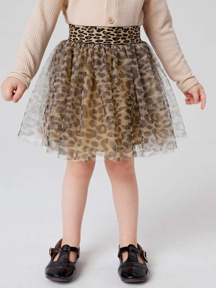  Multicolor Leopard Toddler Girl Skirts 3427