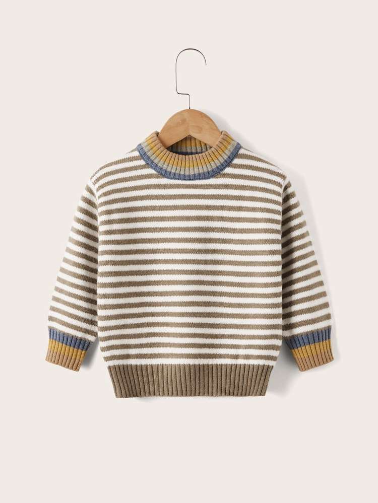  Striped Regular Stand Collar Kids Clothing 8976