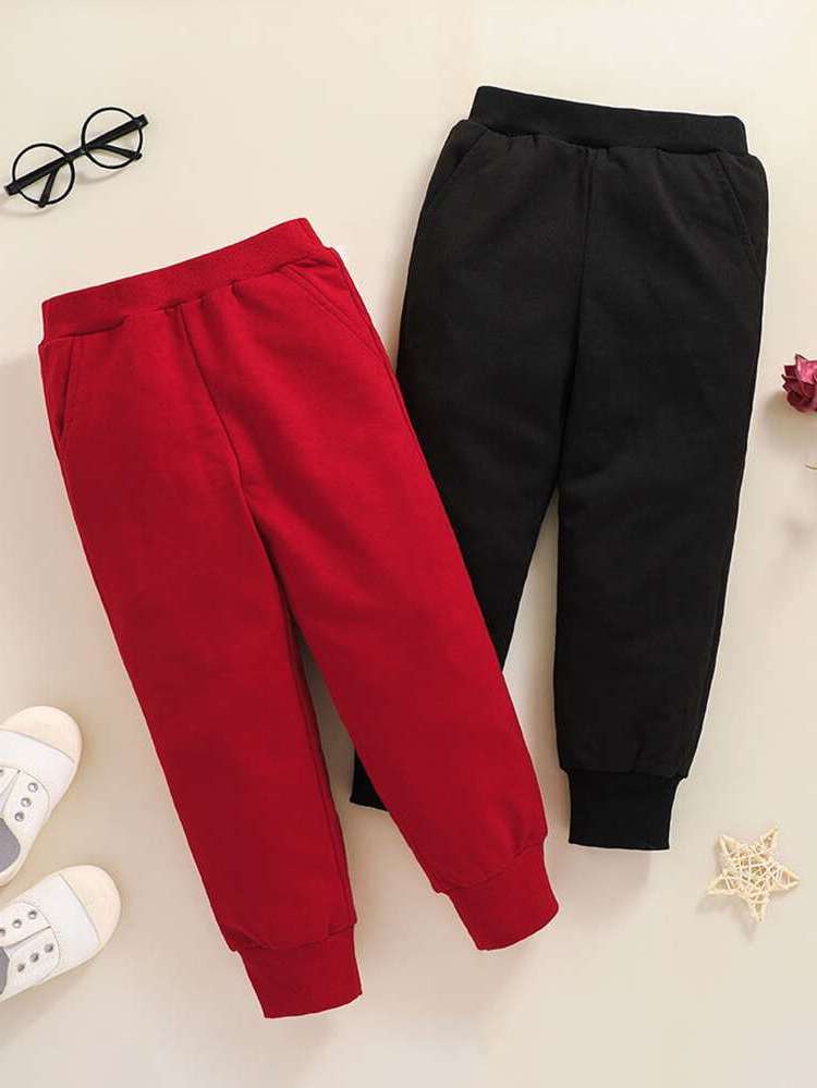  Long Plain Multicolor Toddler Girl Sweatpants 4590