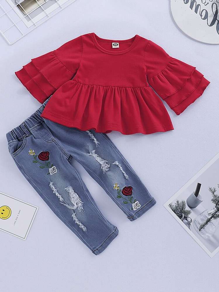  Regular Fit Embroidery Colorblock Kids Clothing 12