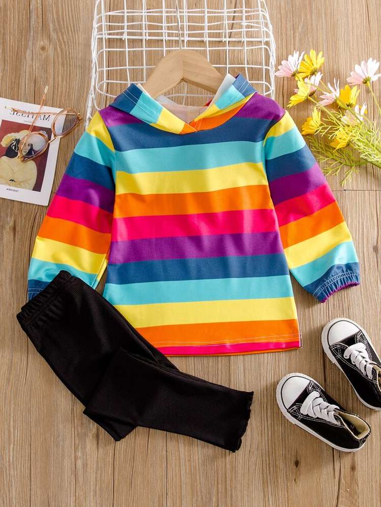  Long Sleeve Casual Toddler Girl Two-piece Outfits 9515