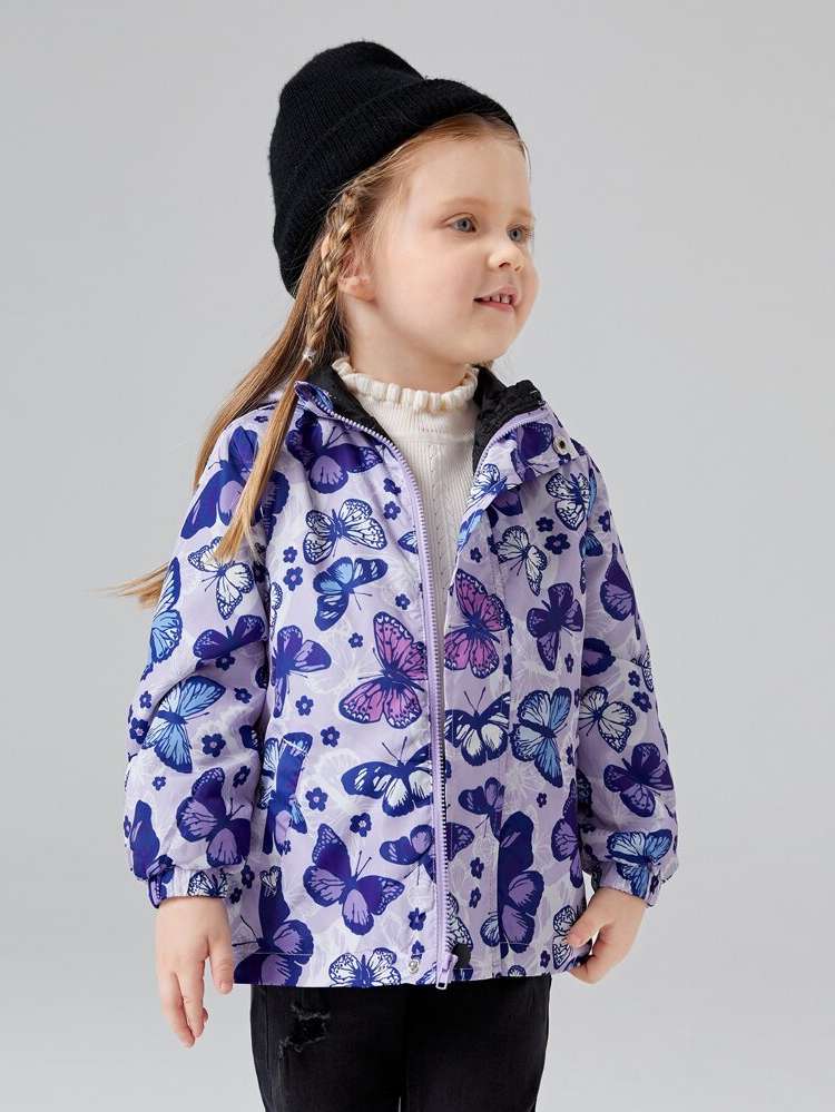 Casual Hooded Regular Fit Short Toddler Girl Winter Coats 2329