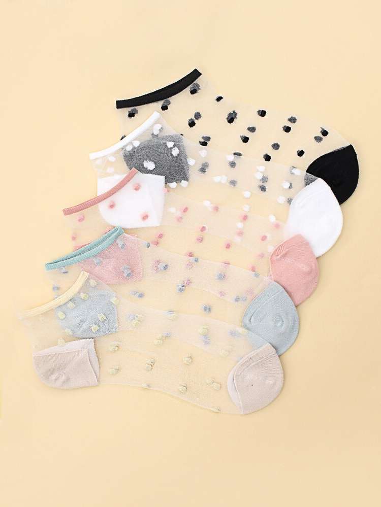 Polka Dot Multicolor  Women Socks 694