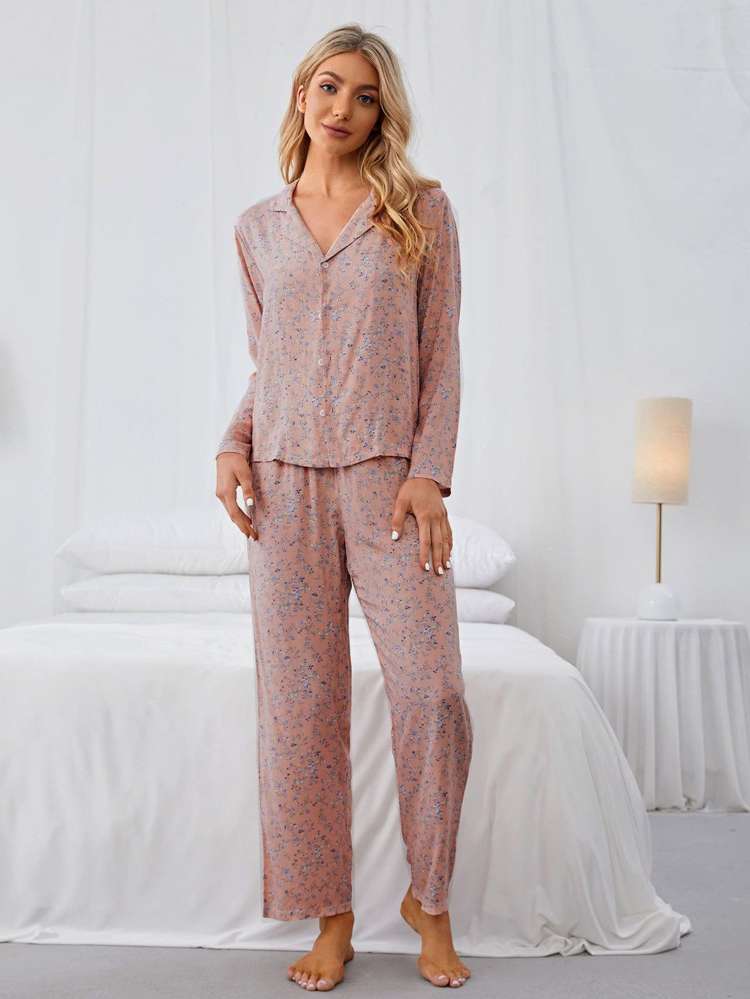  Long Sleeve Lapel Underwear  Sleepwear 7778