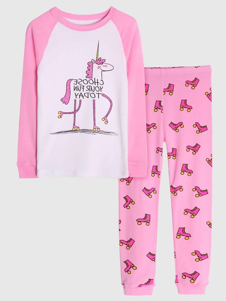  Cartoon Long Sleeve Round Neck Underwear  Sleepwear 6001