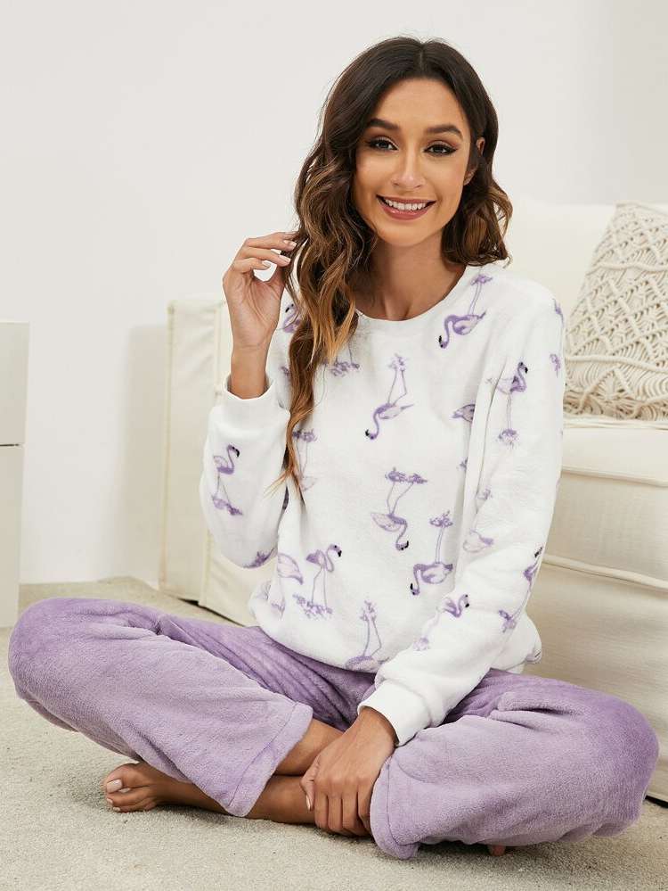  Long Sleeve Flamingo Underwear  Sleepwear 5987