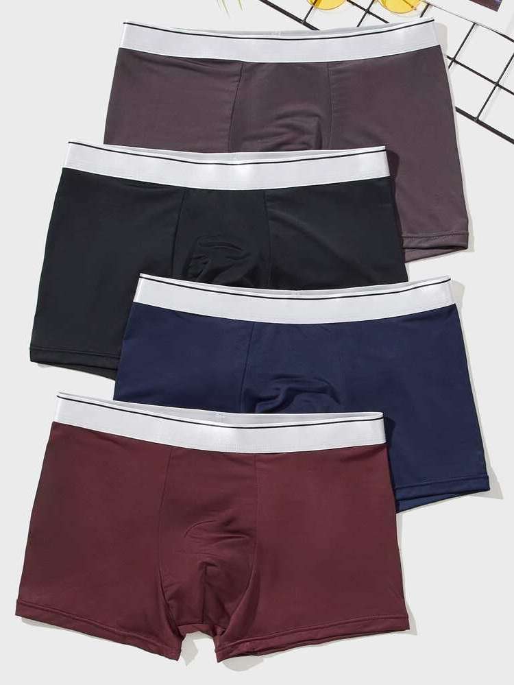  Multicolor Casual Colorblock Men Underwear 7446