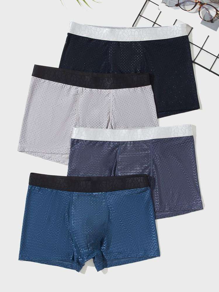 Multicolor Colorblock Casual Men Underwear  Loungewear 2925