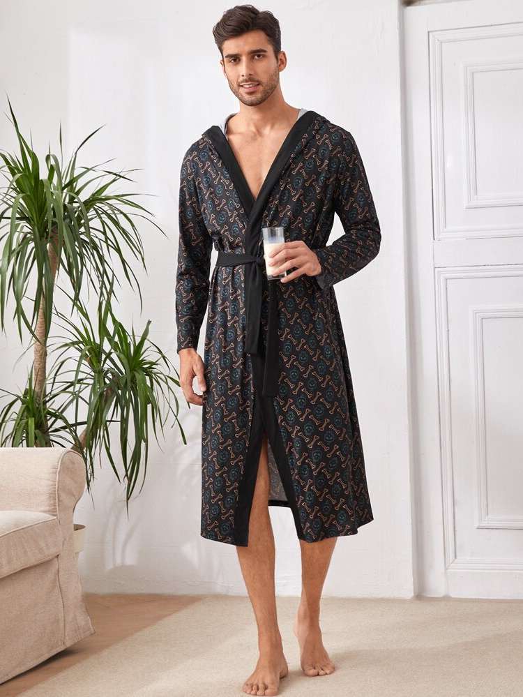  Long Sleeve Casual Men Loungewear Robes 4840