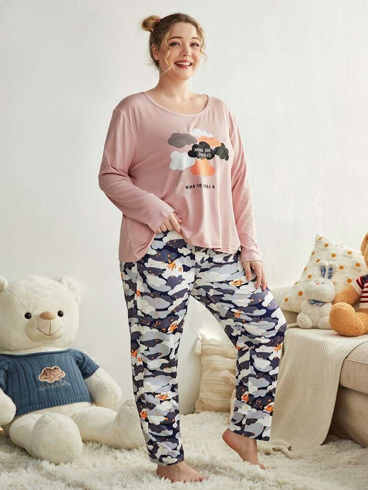  Round Neck Cartoon Underwear  Sleepwear 5636