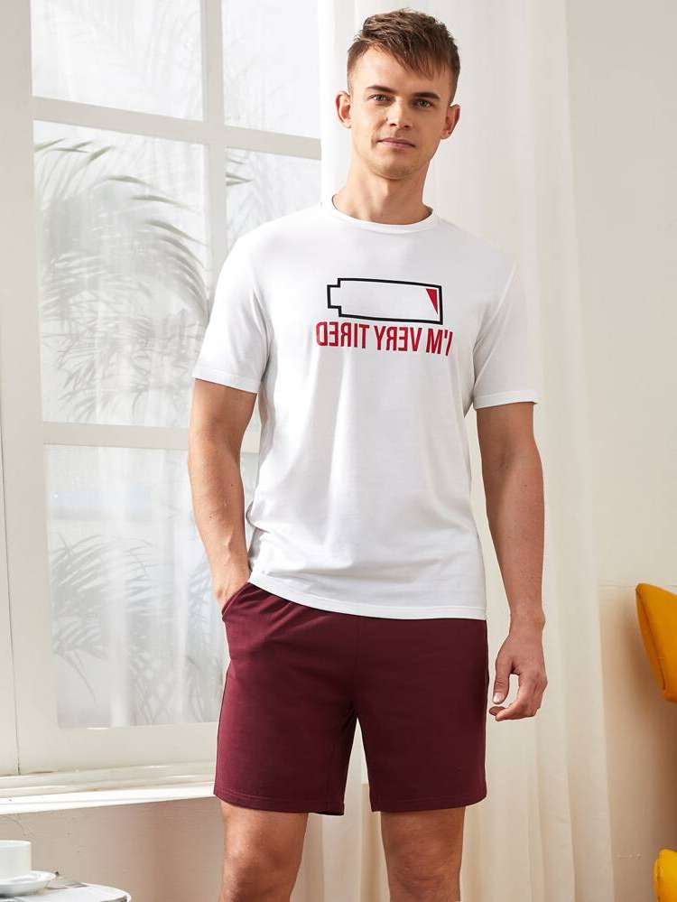 Casual Round Neck Pocket Men Loungewear Sets 827