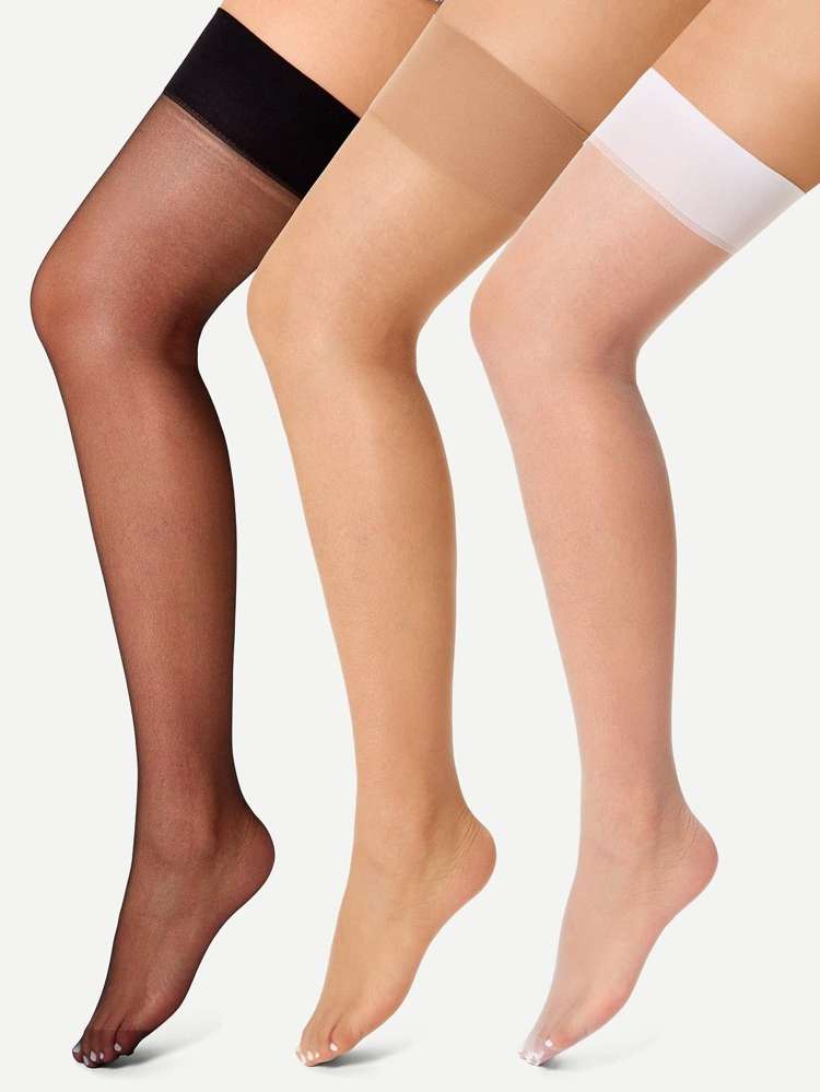 Multicolor  Sheer Women Socks 8395