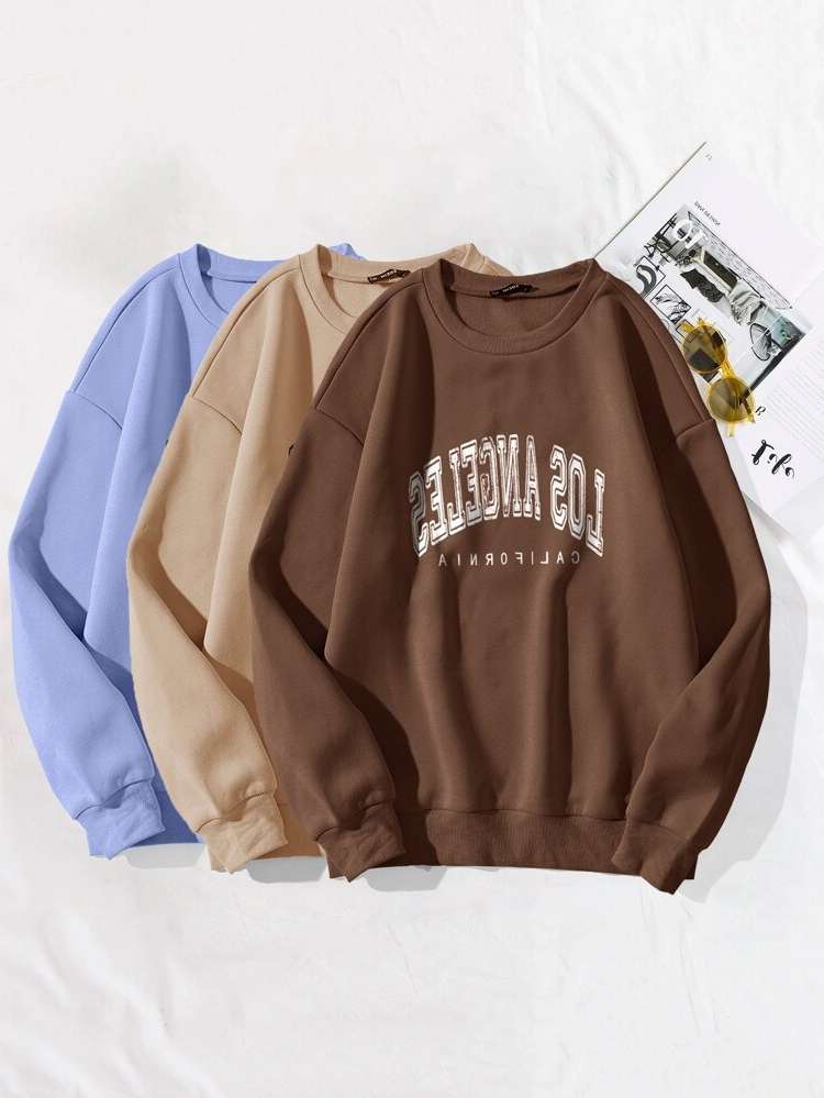 Letter Casual Long Sleeve Women Sweatshirts 307