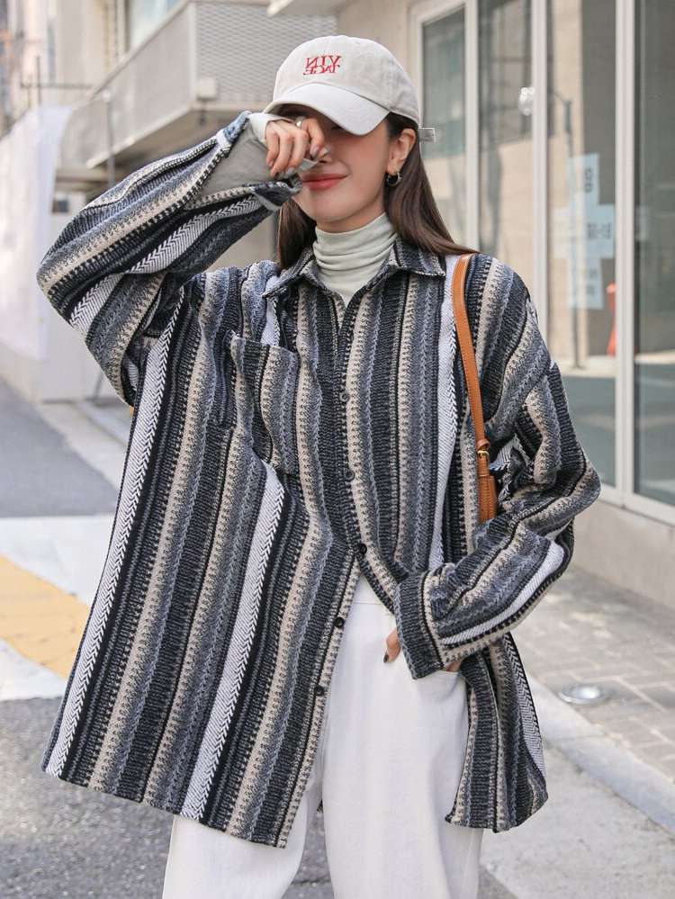  Short Oversized Multicolor Women Coats 492