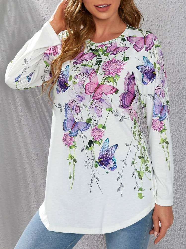 Long Sleeve Casual Multicolor Regular Fit Women Clothing 4290