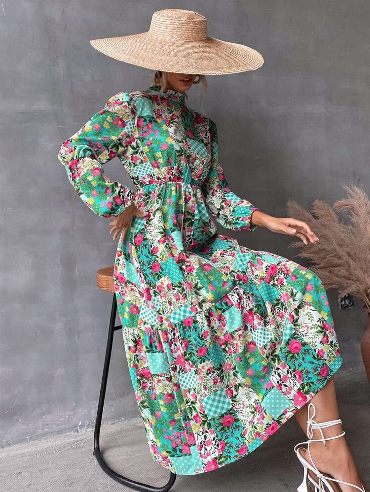  Regular Fit Floral Women Dresses 196