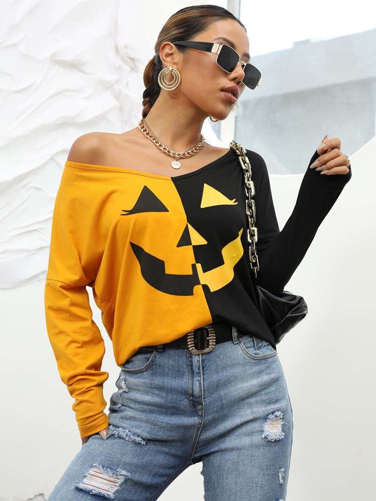  V neck Oversized Long Sleeve Women Clothing 4467