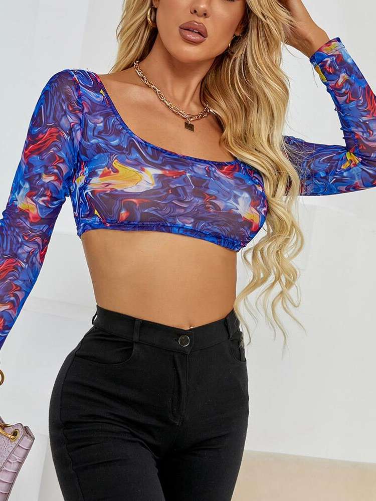  Scoop Neck Slim Fit Sexy Women Tops, Blouses  Tee 2615